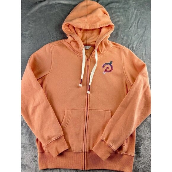 Peloton The Ultimate Lightweight Zip Front Hoodie Size Medium Peach Pockets - Picture 16 of 16